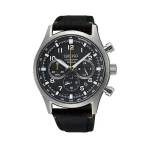 ساعت مردانه سیکو SEIKO SSB449P1 سری سه موتوره کرنوگراف دار برند SEIKO ،موتور کوارتز،ضد آب تا 100 متر،قاب نقره ای بند و صفحه مشکی، بند پارچه ای مشکی، دارای نشانگر تاریخ و نمایش 24 ساعت. عقربه ها شب نما