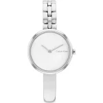 ساعت زنانه کلوین کلاین 25200278 سری کلاسیک برند CALVIN KLEIN، قاب و بند استیل نقره ای، صفحه نقره ای، ضد آب تا 30 متر،