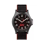 ساعت مردانه تایمکس TW2V55000 سری اسپرت موتور کوارتز برند آمریکایی Timex. بند پارچه ای مشکی، قاب استیل مشکی، ضد آب تا 50 متر،