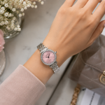 ساعت اکسنت زنانه استیل ax120019L با دور کیس دایموند و صفحه ای صورتی و موتور تک حالته - Image 3