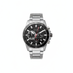 ساعت مردانه کرست 6261-2 استیل موتور سه حالته dual time با صفحه ای مشکی